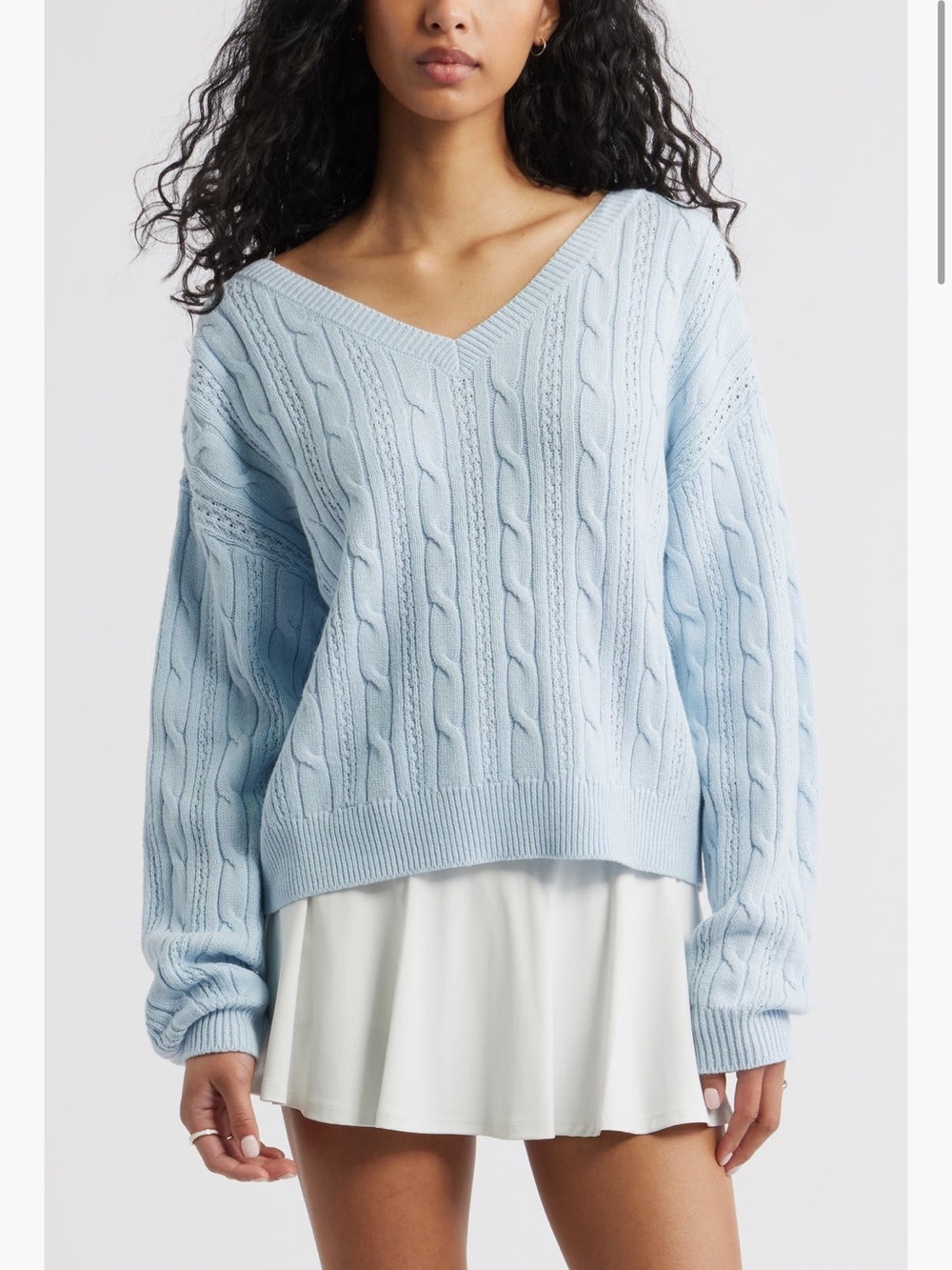 BP Bow Back Cable Knit Sweater Size S